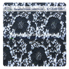 Porcellana Tessuto di nylon del nero/bianco colore dal cotone del vestito floreale, pizzo ricamato fornitore