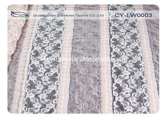 Porcellana Tessuto di nylon dell'elastam del pizzo Stretchable novello di Tulle, larghezza CY-LW0003 di 130cm fornitore