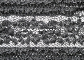 Porcellana Tessuto molle del pizzo del vestito da sposa da allungamento del nero dell'elastam con la larghezza di 130cm fornitore
