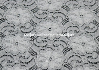 Porcellana Tessuto di nylon bello CY-LW0783Y elegante dell'elastam del pizzo elastico bianco fornitore