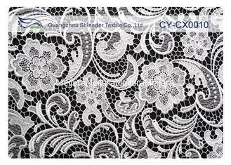 Porcellana Tessuto ricamato ecologico del pizzo, tessuto di cotone di nylon del pizzo CY-CX0010 fornitore