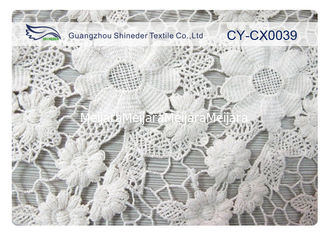 Porcellana Tessuto del pizzo del jacquard del nylon di 100% con bianco/verde/colore blu CY-CX0039 fornitore