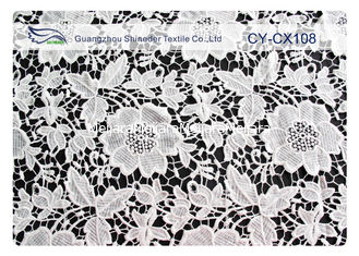 Porcellana Tessuto del pizzo ricamato cotone di nylon con la larghezza CY-CX108 di 120cm fornitore