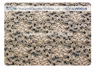 Porcellana Tessuto di nylon CY-LW0018 irrestringibile elegante del pizzo del cotone elastico del fiore fornitore