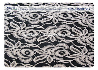 Porcellana Il tessuto di nylon del pizzo del cotone elastico per Underdress nylon di 30% + cotone CY-LW0023 di 70% fornitore