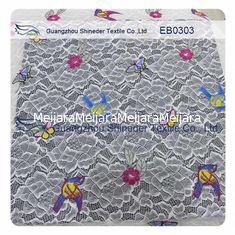 Porcellana Tessuto multicolore elastico del pizzo del ricamo fornitore