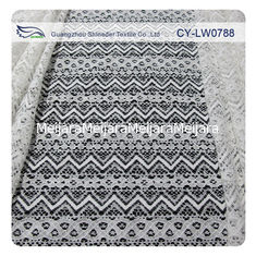 Porcellana Tessuto legato con corde del pizzo del cotone di nylon del jacquard per lo SGS BV del materiale dell'indumento il SUO CY-LW0788 fornitore