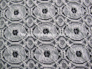 Porcellana Tessuto di nylon del pizzo del cotone Strizzacervelli-Resistente, tessuto geometrico CY-LW0154 del fiore fornitore