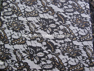 Porcellana Tessuto di nylon metallico del pizzo amichevole di Eco per il nero CY-LW0219 dell'abito fornitore