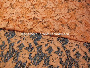 Porcellana Azo di nylon del tessuto di maglia del pizzo del cotone arancio che tinge per l'indumento SYD-0001 delle signore fornitore