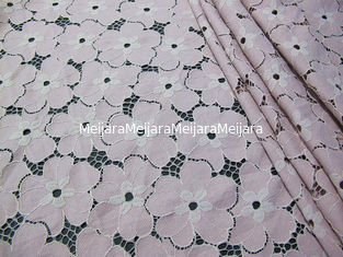 Porcellana Tessuto di nylon del pizzo del cotone pesante floreale/tessuto bianco SYD-0005 del pizzo di allungamento fornitore
