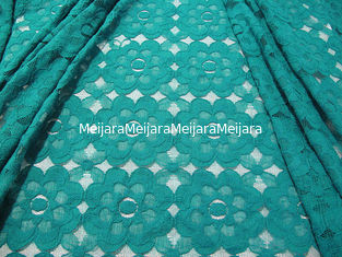 Porcellana SGS SYD-0008 del CE amichevole di Eco della bella del cotone del pizzo maglia di nylon verde del tessuto fornitore