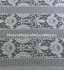 Porcellana Tessuto di nylon del pizzo di Trident del cotone floreale dei pois per vestire larghezza di 152CM fornitore