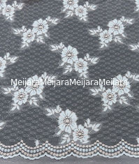 Porcellana Tessuto di nylon del pizzo del cotone arancione-chiaro del fiore per il vestito, indumenti di modo, vestito da sposa fornitore