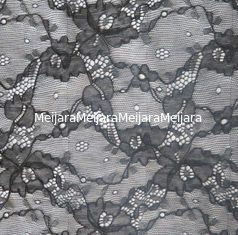 Porcellana Tessuto elastico FNS1948 del pizzo del fiore di alta qualità di riserva nera di colore fornitore