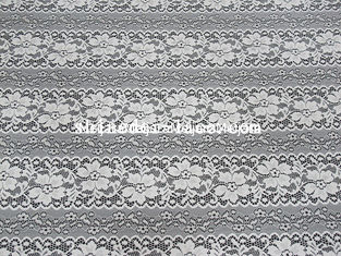 Porcellana Tessuto delicato del pizzo di allungamento di gioco di striatura del fiore con il materiale di nylon dell'elastam per il vestito SYD-0173 fornitore