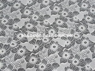 Porcellana Tessuto di nylon bianco del pizzo di allungamento dell'elastam con progettazione del fiore per l'indumento SYD-0186 fornitore