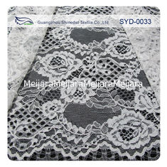 Porcellana Il tessuto legato con corde del pizzo del fiore di Chantilly del vestito nero/ha ricamato il tessuto del pizzo fornitore