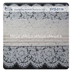 Porcellana Tessuto nuziale legato con corde bianco per nozze, tessuto del pizzo del pizzo del ricamo fornitore