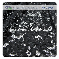 Porcellana Bello tessuto legato con corde nero pesante del pizzo ricamato al vestito da sera fornitore