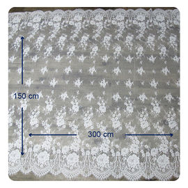 Il tessuto di tintura amichevole eco- del pizzo di Chantilly del vestito da sposa, avorio ha ripetuto floreale fornitore