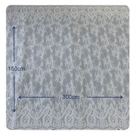 Pizzo 150x300cm/pc, tessuto floreale di Chantilly del vestito da sposa dell'avorio smerlato orlato fornitore