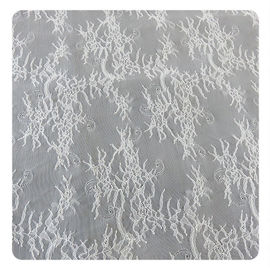 Pizzo 150x300cm/pc, tessuto floreale di Chantilly del vestito da sposa dell'avorio smerlato orlato fornitore