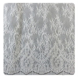 Pizzo 150x300cm/pc, tessuto floreale di Chantilly del vestito da sposa dell'avorio smerlato orlato fornitore