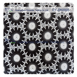 Grande tessuto floreale nero del pizzo del cotone di modo, poliestere del cotone 50% di 50% fornitore