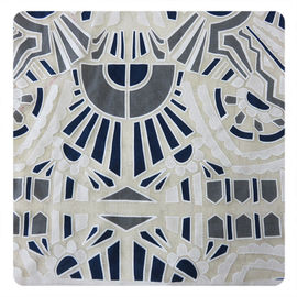 Grande tessuto geometrico bianco e nero del pizzo del poliestere del cotone, 1,45 - 1.5m fornitore