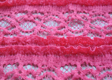 Allungamento a foglie rampanti rosa delicato del tessuto del pizzo in indumento delle signore, Strizzacervelli-Resistente fornitore