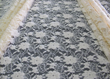 Tessuto elastico floreale spazzolato lavabile del pizzo/tessuto di nylon CY-LQ0043 dell'elastam del cotone fornitore
