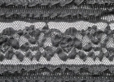 Tessuto molle del pizzo del vestito da sposa da allungamento del nero dell'elastam con la larghezza di 130cm fornitore