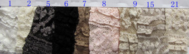 Tessuto molle del pizzo del vestito da sposa da allungamento del nero dell'elastam con la larghezza di 130cm fornitore