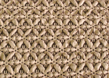 Giallo antistatico del tessuto del pizzo di allungamento dell'indumento, tessuto di nylon CY-LW0631 dell'elastam del cotone fornitore