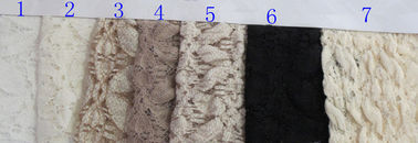 Giallo antistatico del tessuto del pizzo di allungamento dell'indumento, tessuto di nylon CY-LW0631 dell'elastam del cotone fornitore