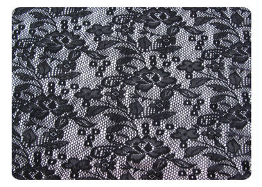 Tessuto 100% del pizzo del poliestere del nero per indumenti da letto, biancheria CY-CT8562 fornitore