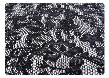 Tessuto 100% del pizzo del poliestere del nero per indumenti da letto, biancheria CY-CT8562 fornitore