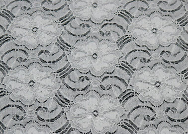 Tessuto di nylon bello CY-LW0783Y elegante dell'elastam del pizzo elastico bianco fornitore