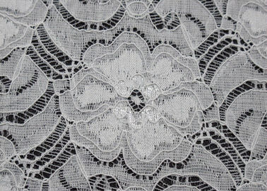 Tessuto di nylon bello CY-LW0783Y elegante dell'elastam del pizzo elastico bianco fornitore