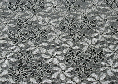 Nylon di 90% + tessuto elastico del pizzo del fiore dell'elastam di 10% per indumenti da letto CY-LW0795 fornitore