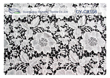 Tessuto del pizzo ricamato cotone di nylon con la larghezza CY-CX108 di 120cm fornitore
