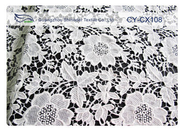 Tessuto del pizzo ricamato cotone di nylon con la larghezza CY-CX108 di 120cm fornitore