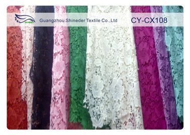 Tessuto del pizzo ricamato cotone di nylon con la larghezza CY-CX108 di 120cm fornitore