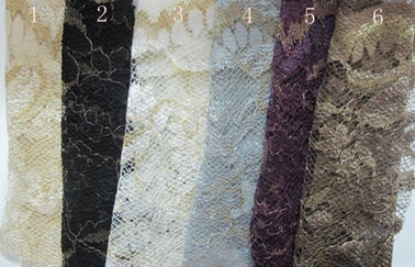 Tessuto ricamato metallico del pizzo dell'oro solubile in acqua per i vestiti da sposa fornitore