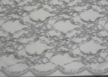 Tessuto metallico d'argento di nylon del pizzo del filato per indumenti da letto CY-LW0632 antistatico fornitore
