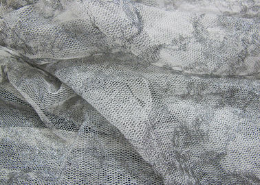 Tessuto metallico d'argento di nylon del pizzo del filato per indumenti da letto CY-LW0632 antistatico fornitore