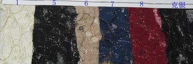 Blu metallico ecologico del tessuto del pizzo, tessuto di nylon CY-LW0791 del pizzo del cotone fornitore