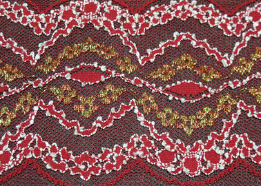 Tessuto del pizzo dell'occhiello della biancheria elastica, antistatico metallici e multi colorati fornitore