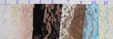 Tessuto di maglia di nylon smerlato bene durevole del pizzo del cotone, tessuto CY-LW0012 del pizzo della biancheria intima fornitore
